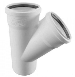 Канализационный тройник Rehau Raupiano Plus 45° Ф40/40