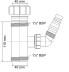Муфта компрессионная 1/2"х40мм с отводом для быт.техник McAlpine  40EWM