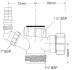 Тройник компрессионный 1 1/2" х 1 1/2" х 40 мм с носиком McAlpine  40EBWM