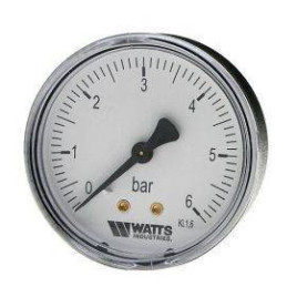 Манометр Watts 1/4 (Горизонтальный выход) 16 бар