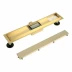 Душевой лоток с решеткой защита от запаха:(сухой +гидрозатвор), глянцевое золото (70*800мм)    BAD488002GP