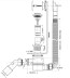 Сифон для ванны автомат сатиновый/никель 1 1/2-40/50 McAlpine  MRB11-SN